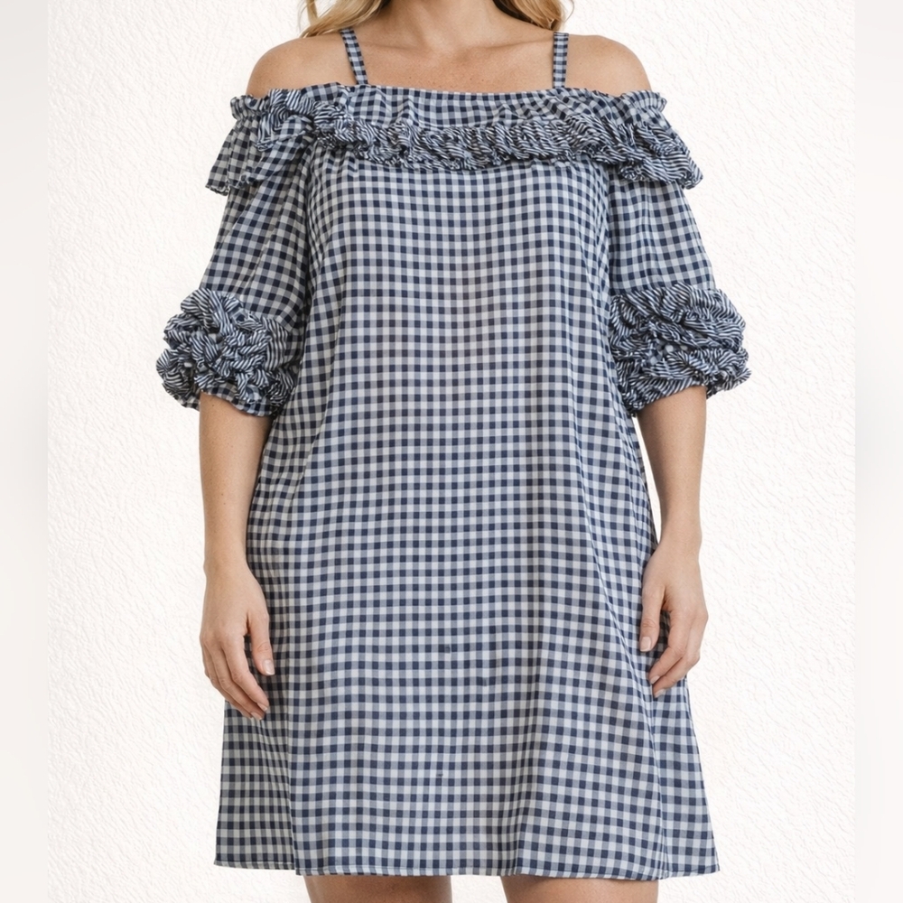 NWT Gabby Skye Size 14 Black and White Dress